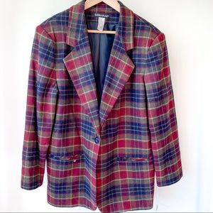 SAVANNAH Wool Plaid Blazer